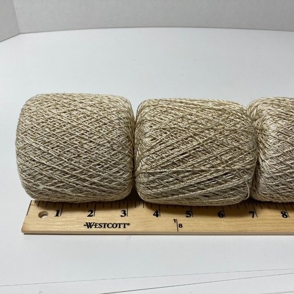 4 Aunt Lydia's Metallic Crochet Thread Natural - Picture 6 of 8